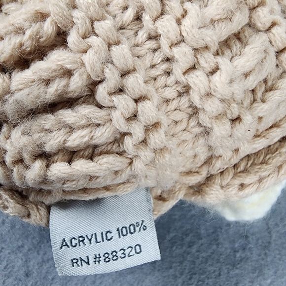 CC Cozy Hat and Glove Trio Jat And Gloves For Mom Hat For Child Cream Tan Blue - Picture 7 of 14